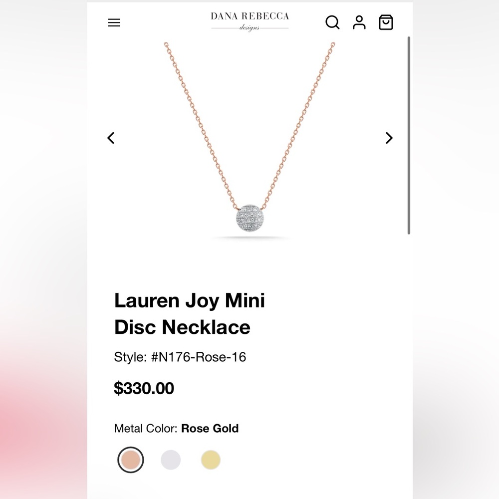 Dana Rebecca Lauren Joy Mini
Disc Necklace